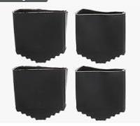 4 Piezas Tacos Escalera de Goma, 40 x 20 Tacos Escalera Aluminio para Escalera de Aluminio, Patas de Goma, Tapas Protectoras Antideslizantes para Escaleras Plegables de Trabajadores Domésticos