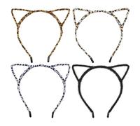 4 Piezas Tadios Para La Cabeza De Oído De Gato, Bandas De Cabeza De Lujo, Lindas Diademas, Diademas De Lavado De La Cara, Diademas De Fiesta, Diademas Divertidas.