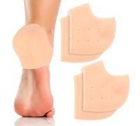 4 Piezas Taloneras Fascitis Plantar, Taloneras Silicona, Protector de Talón y Tobillo, Taloneras Espolon Calcaneo, Tobilleras de Silicona para Protector Talon, Tendinitis Aquiles, Agrietado y Seco