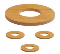 4 Piezas Tapa de Madera para Mortero de Ajo Cierre Hermético
