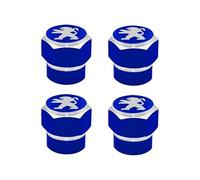 4 Piezas Tapa de Válvula de Neumático para Peugeot 205 GTI, Auto Tapones de Válvula de Neumático Tapas de Polvo de Rueda,Blue