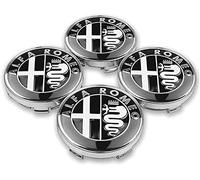 4 Piezas Tapas de Rueda de Centro para Alfa Romeo Spider Giulia Giulietta 147 159 4c 8c Mito GTV, 60mm Tapas Llantas Centrales Impermeable A Prueba Polvo Ruedas Cubierta Decorativa Accesorios