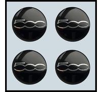 4 Piezas Tapas Llantas para Fiat 500 56mm, Logo Pegatinas Tapacubos Tapas Centrales Tapas del Buje Tapacubos Centrales Llantas