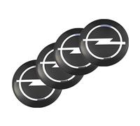 4 Piezas Tapas Llantas para Opel 56mm, Logo Pegatinas Tapacubos Tapas Centrales Tapas del Buje Tapacubos Centrales Llantas,Black