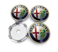 4 Piezas Tapas Llantasl para Alfa Romeo Stelvio 2017-2021 2022, Cubierta Centro de Rueda Llantas Buje Tapas Rueda de Centro Tapacubos para Coche,O.D 65mm