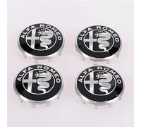 4 Piezas Tapas para Llantas para Alfa Romeo Mito 147 156 159 166 60mm, Centro Centrales Tapacubos Centro de Rueda Accesorios para Coche,C