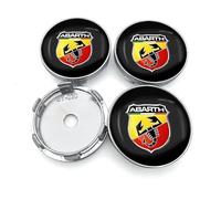 4 Piezas Tapas Tapacubos, Tapas para Llantas para Fiat Punto Abarth 500 Stilo Ducato Palio Bravo Doblo 60mm, Tapas de Buje de Material ABS, Embellecedor para Llantas Tapacubo Accesorios