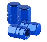 4 Piezas Tapas Válvulas Coche para KIA Rio 4 2017-2019, Tapones Válvulas Neumáticos Universales Aluminio, Antipolvo Resistentes Corrosión,Blue