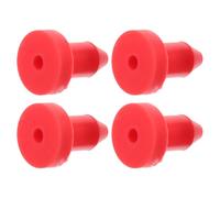 4 Piezas Tapón de Imbornal de Kayak de Silicona Rojo | Diseño Push-in, Anti-fuga, para Barco y Canoa, Accesorio de Repuesto para Drenaje
