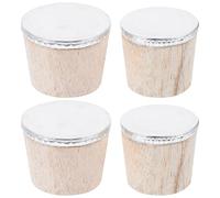 4 Piezas Tapón de Jarra Caliente de Madera, Ajuste Firme, Dos