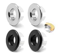 4 Piezas Tapon Lavabo, Embellecedor Lavabo Agujero de Cobre, Anillo Desbordamiento Lavabo para Agujeros Estándar de 22 a 24 mm, Anillo de Cubierta Redonda para Fregadero de Cocina, Baño, Lavabo