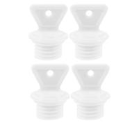 4 Piezas Tapón para Bolsa de Agua Caliente 4,5x3,5x3,5cm Plástico blanco | Pieza de Repuesto para Botellas Térmicas, Superficie Lisa Pulida, Uso en Casa y Noche
