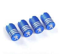 4 Piezas Tapones de Válvula de Coche para Peugeot Landtrek Double Cab 2020-, Tapas Antipolvo para Ruedas de Coche Válvulas de Neumáticos Coche,Blue