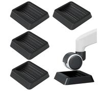4 Piezas Tazas de Goma para Muebles, 8CM Negro Antideslizante Posavasos de Muebles, No Se Mueva el Mueble para Mesa, Suelos, Camas, Sofás, Sillas, Ruedas, Piano, Protección del Suelo en Interiores