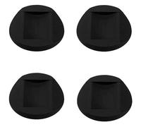 4 Piezas Tazas de Goma para Muebles, Almohadilla Protección para Pies Mesa, Pianos Caster Cups, para Muebles para Todos Los Pisos y Ruedas de Muebles, Sofás y Cama, Mudo (Negro)