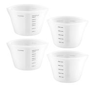 4 Piezas Tazas Medidoras de Silicona 250ml, Vasos Medidores de Silicona, Vasos Medidores de Graduado para Manualidades, Moldes De Resina Epoxi para Manualidades de Bricolaje