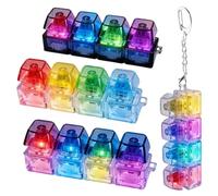 4 Piezas Teclado Fidget Toys, Juguetes AntiestréS para Teclados, Teclado Antiestrés con Luz, 4 Botones Colores Mini Teclado Fidget Juguete para Pasar el Rat, Regalo para Estudiantes y Adultos