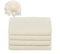 4 Piezas Tela Filtrante Reutilizable, 60 x 60 cm Lavable Cheese Cloth Sin Blanquear Grado 100 Fina Colador Tela para Colar Jugo Queso Té Leche De Frutos Secos Sopa Yogur