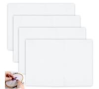 4 Piezas Tela Punto de Cruz Blanca tela aida 14 Count, Tela de Bordado Paño de Aida para Bordado, Costura, Manualidades, 45 cm x 30 cm