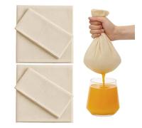 4 piezas Telas Filtrantes Reutilizable, 50 x 50 cm, Telas Filtrante Reutilizable de Algodón Puro, Tela filtrante de algodón natural lavable y reutilizable, ideal para filtrar zumos, queso y tofu