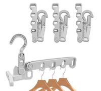 4 Piezas Tendedero, Tendederos Plegables, Percha Plegable de Cinco Agujeros, Tendedero Portátil de Viaje, para Balcón, Lavandería, Baño, Dormitorio, Interior o Exterior