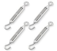 4 piezas tensor de alambre tensor 304 gancho y ojo tensor ajustable M4 juego de tensor de acero inoxidable de alta resistencia