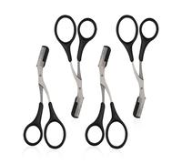 4 Piezas Tijeras Para Cejas Para Mujer, Tijeras Para Peinar Cejas, Tijeras Para Codos De Acero Inoxidable, Tijeras Para Cejas Con Peine, Accesorios Para El Aseo De Cejas