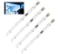 4 piezas Tira de Luz LED Frigorifico, Tira LED de Respuesto pour Réfrigérateur Rongsheng/Hisense E349766 MDDZ-162A 1629348 DC12V 2W, iluminación para frigoríficos