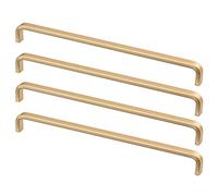 4 Piezas Tirador de Mueble de Cocina Dorado Tiradores Armarios Modernos Tiradores Cajones de Aleación de Aluminio Manijas de Puerta Con Tornillos para Cocina Tocador Librería (Hole distance:256mm)