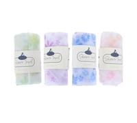 4 Piezas Toalla de Baño Larga de Nailon, Doble Cara, Aro Colgante | Textura Estampada, Uso en Baño y Viaje, Masaje Suave Piel, para Hombres y Mujeres Color Aleatorio