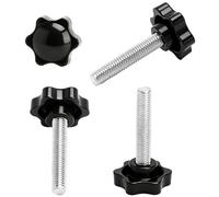 4 piezas Tornillo de cabeza estrellada M8 × 40 Juego tornillos estrella M8 sin herramientas, tornillo estrella plástico-acero, ajuste manual fácil para mobiliario, maquinaria, DIY