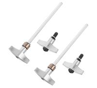 4 Piezas Tornillo M6, Perilla de Ala de Metal | Aleación de Zinc Acabado Plata, Agarre Ergonómico, para Soportes Hi-hat y Platillos Suspendidos