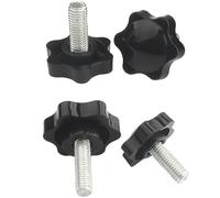 4 Piezas Tornillo Moleteado Estrella, M8 x 40 mm, Diámetro 32 mm