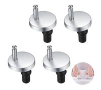 4 Piezas Tornillos para Asiento de Inodoro - Fijación Rápida, Fijación Universal para Bisagras Tapa WC, Acero Inoxidable Gris