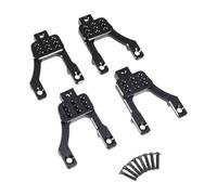 4 Piezas Torre Amortiguador RC Coche Soporte Suspensión Delantero Trasero Aleación Aluminio Ajustable para Actualización Carros Teledirigidos Brackets, Negro