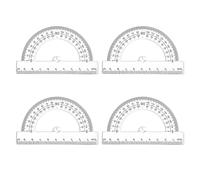 4 Piezas Transportador de 180°, Transportador Semicircular Plástico, Herramienta de Geometría Matemátican para Material Oficina Escolar