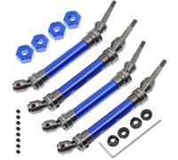 4 piezas Treehobby eje de transmisión universal delantero y trasero CVD resistente compatible con 1/10 Traxxas Slash VXL 4x4 /Stampede VXL 4X4/Hoss VXL 4X4 RC Car Upgrade Part (azul)
