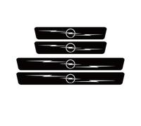 4 Piezas Umbrales Puerta Coche Placas Protección para Opel Corsa F I 2019-2023 2024, Decoración para Estribos de Coche de Fibra de Carbono Antiarañazos