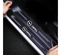 4 Piezas Umbrales Puerta Coche Placas Protección para Opel Grandland/Grandland X Baujahr 2017-2024, Decoración para Estribos de Coche de Fibra de Carbono Antiarañazos