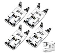 4 Piezas Universal para Máquinas de Coser Multiusos Prensatelas Pie Recto Zigzag Pie para Todas Las Máquina de Coser Domésticas Singer, Brother, Janome y Babylock, etc