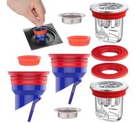 4 Piezas Válvula Antiolores Ducha, 30-53mm Desague Antiolores Antiolores Piso Desagüe de Ducha, Válvula de Drenaje Anti-Olor para Cocina de Cocina, Desagüe Ducha para Desagüe Suelo