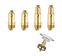 4 piezas Valvula Click Clack Lavabo, Válvula para Lavabo Clic Clac, Perno Válvula de Desagüe, Latón de Recambio para desagüe de Lavabo, Perno De TapóN De LatóN con Resorte para MayoríA De Los Lavabos
