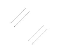 4 piezas Varilla de Hierro para Futbolín 52,5x0,8x0,8cm con Tapas | Acabado Pulido, Compatible con Mesas de Fútbol de Sobremesa, Repuesto para Adultos y Espacios Recreativos Escolares