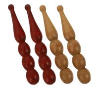 4 Piezas Varilla de Masaje Corporal Profesional | Superficie Lisa sin Rebabas, No Araña la Piel, Ejercicio Muscular, Madera de Peral y Madera de Incienso