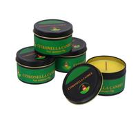 4 Piezas Vela Aromática de Cera de Soya en Hojalata Verano | Combustión Limpia y Duración Prolongada, Repelente para Insectos Voladores, Uso en Jardín y Rv