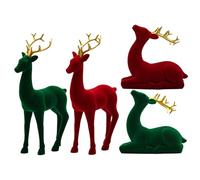 4 Piezas Venados Navideños, Centros De Mesa Navideñas, Ciervos Navideños Para Mejoras Del Hogar, Estatuas Decorativas Para Chimenea Navideña Cocina Sala Dormitorio Estante Gabinete Decoracion Navidad