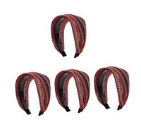 4 Piezas Venda Decoración Retro De Mujeres Tocado Para Niñas Diademas Anchas Para Tocado Femenino Diademas Versátiles Diadema De Niña Femeninos Tela FRCOLOR