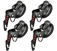 4 Piezas Ventosas Fuertes Amarran - Gancho Ventosa Coche Camping,Multiusos y Resistente,Anclaje de Ventosa con Gancho de Seguridad para Coche Carpas con Toldo Lateral Camper Furgoneta Accesorios