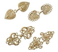 4 piezas Vintage Sweater Swirl Cape Cloak Clips Retro Cardigan Clip Shawl Collar Clasp Dress Shirt Brooch Clip for Girl Women