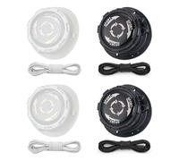 4 Piezas Zapatos Cierre Giratorio Cordones Automáticos Cordones Engrosados, Liberación Rápida, Para Calzado Deportivo, Calzado Lona, Calzado Casual, Calzado De Skate, Etc. (Negro + Blanco)